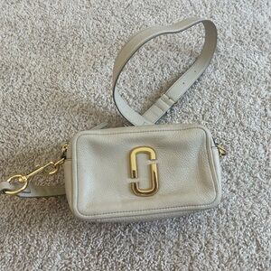 Marc Jacobs Snapshot bag taupe Crossbody Bag with Gold Accents